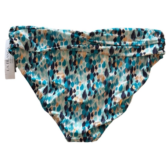 La Blanca Plus Size Seaglass Abstract Print Bikini Bottom Only - Size 20W - Picture 3 of 7